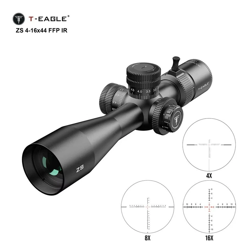Lunette de visée T-EAGLE ZS 4-16X44 FFP IR compacte avec Zero Stop + montage, image 4 sur 7