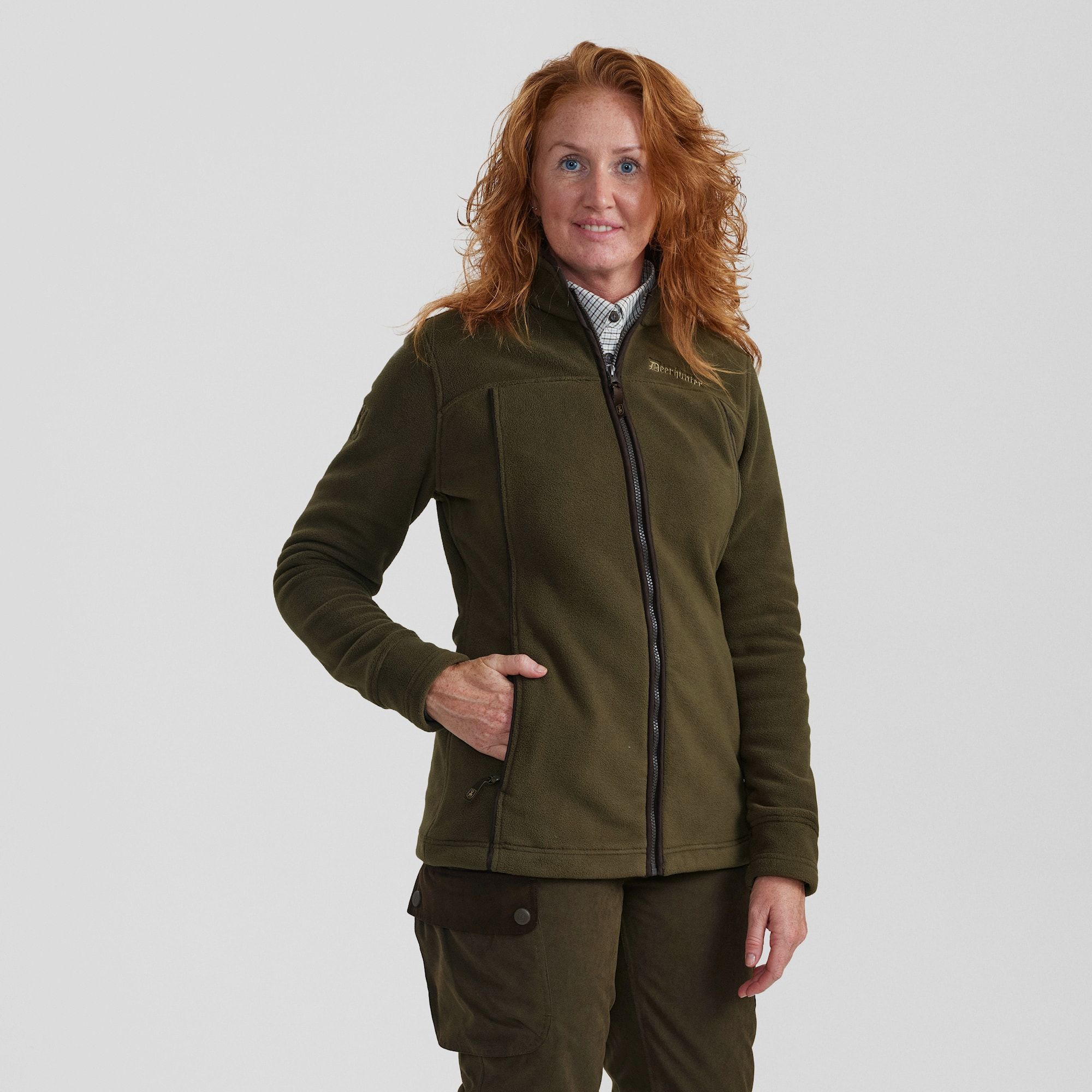 Deerhunter Lady Eagle Fleece Jacket Femme Tarmac Vert 48