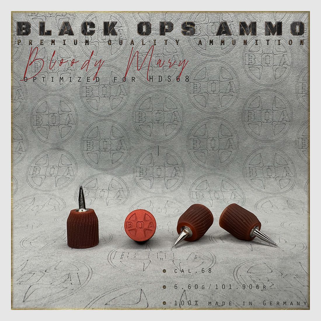 8x Bloody Mary BLACK OPS AMMO Airgun TS HDS 68 Cal.68 Munición HDS68 TS68