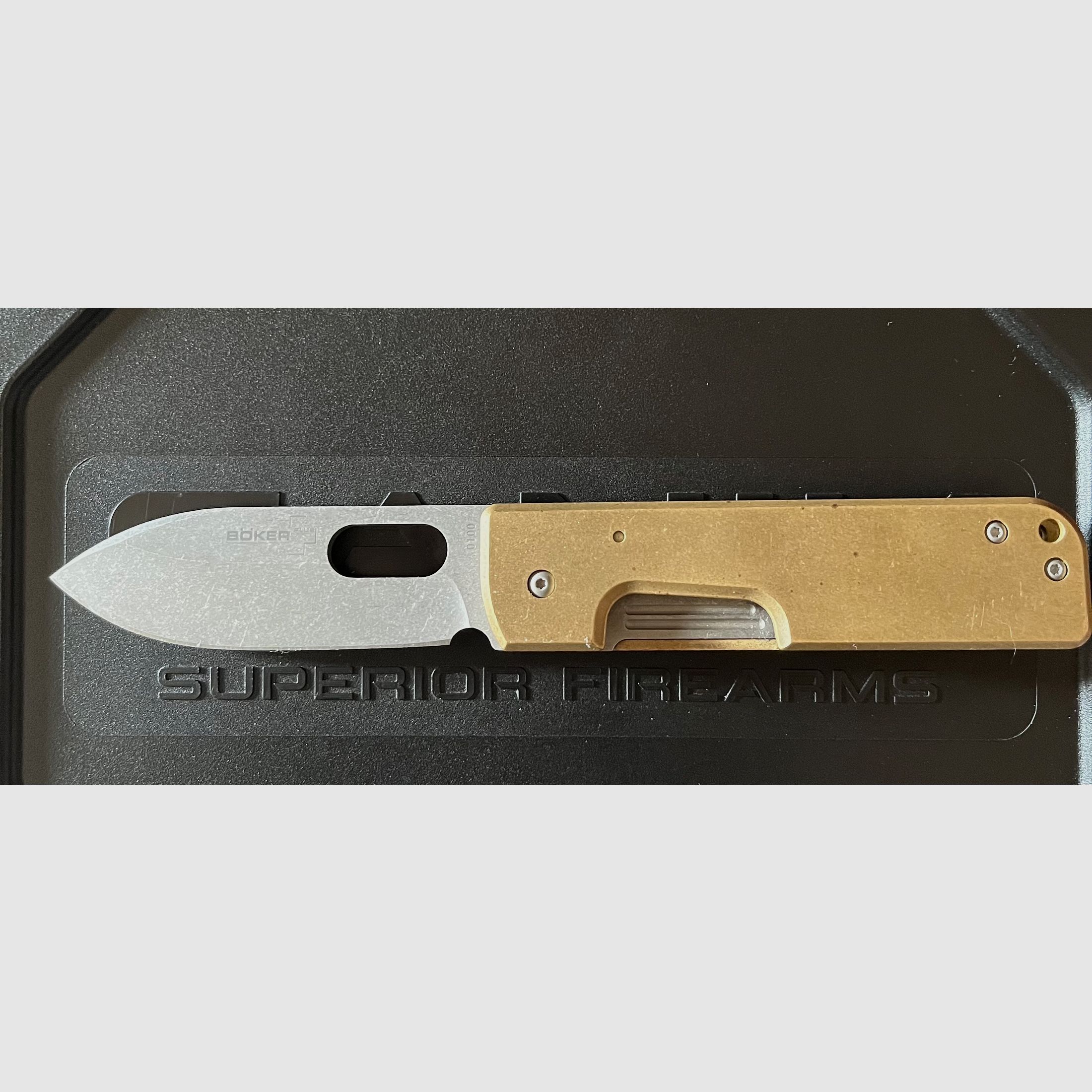 Böker Plus Lancer Brass – S35VN – Serge Panchenko Design (Discontinued)