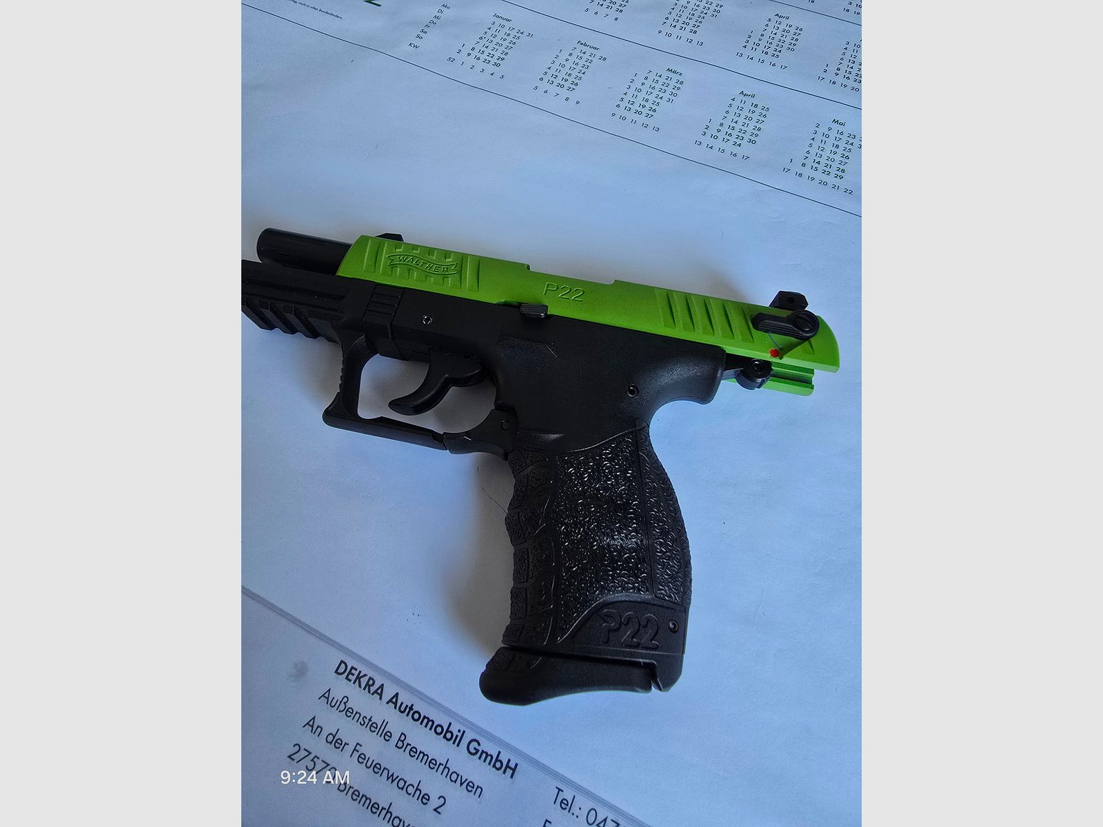 Walther P22Q Black/Green Sondermodell