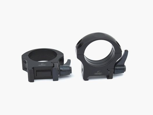 Los 2 Aluminiumringe 30mm Rusan mit hoher Hebelspannung schwarz matt Ref 050P-AL-30-14-R