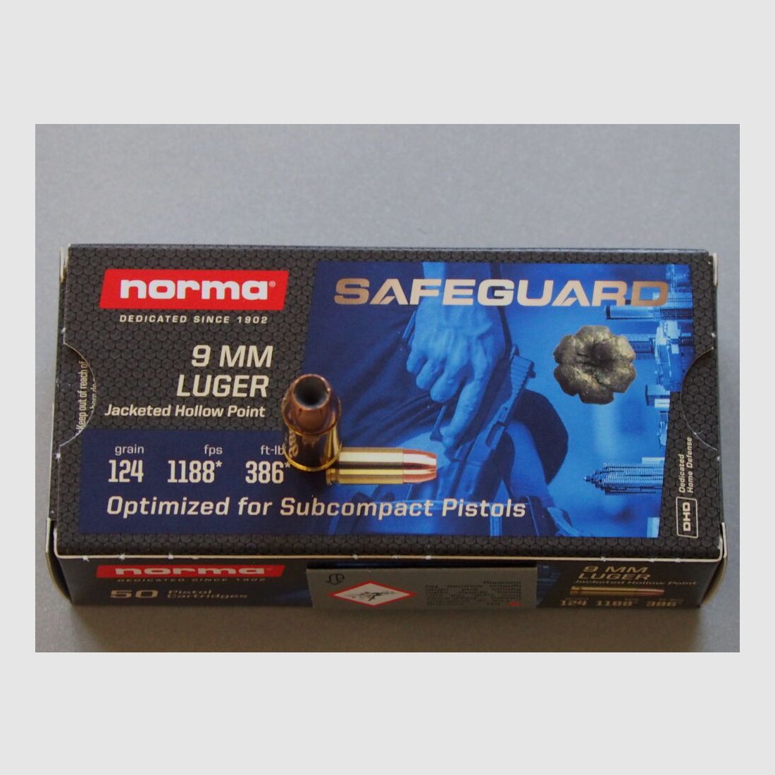 Norma	 Safeguard 124 grs JHP