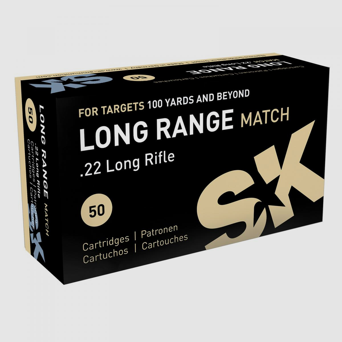 SK Long Range Match .22 LR 40GR LRN 50 Patronen