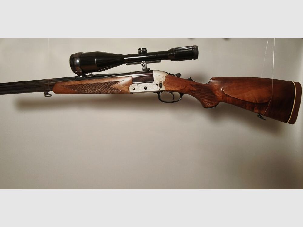 Heym 22S BBF over-and-under rifle .222RemMag 16/70 with Swarovski 8x56 scope, image 1 of 20