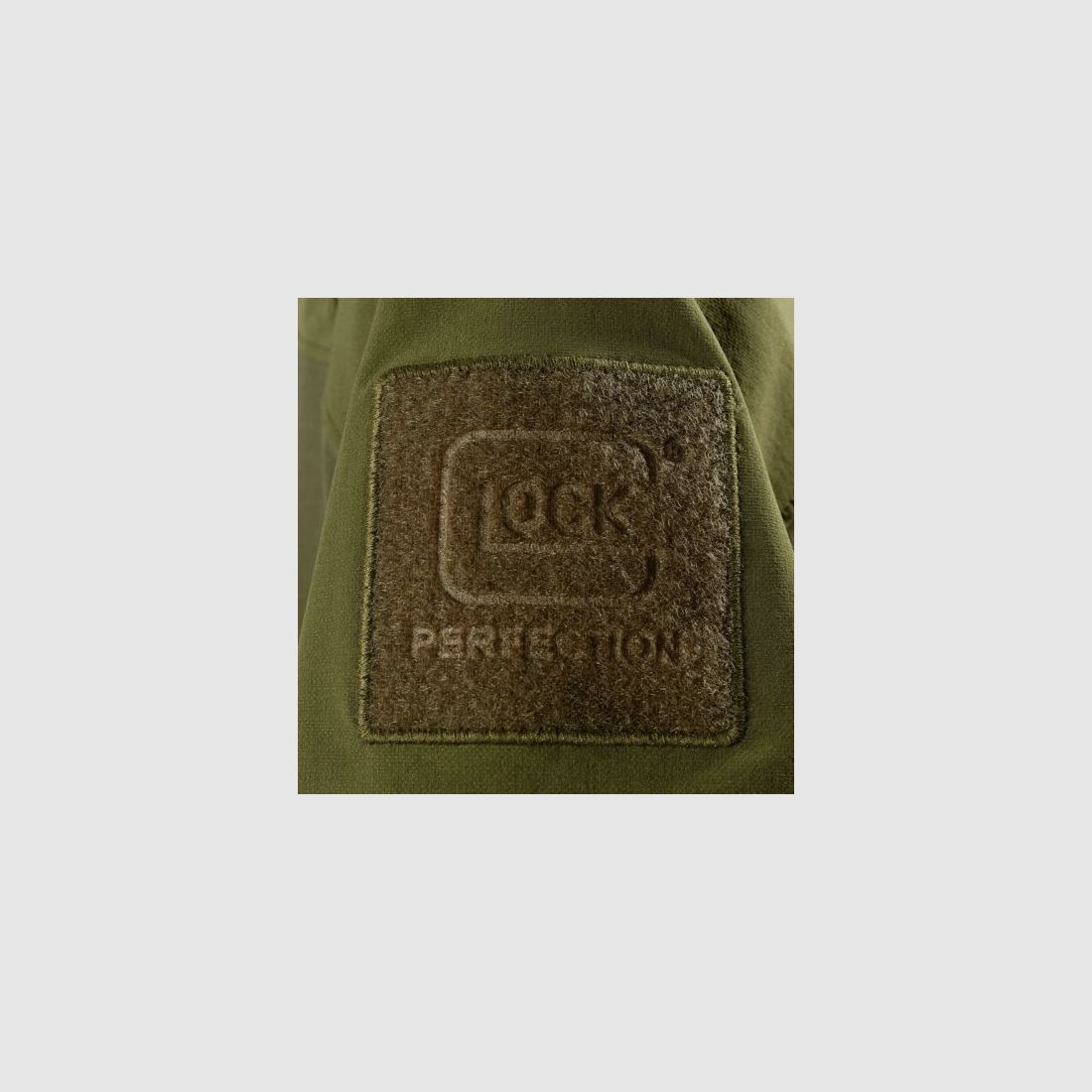 GLOCK Tactical T-Shirt Oliv – Ripstop-Schultern, Stretch-Torso – Soft-Velcro-Badge – Größe L