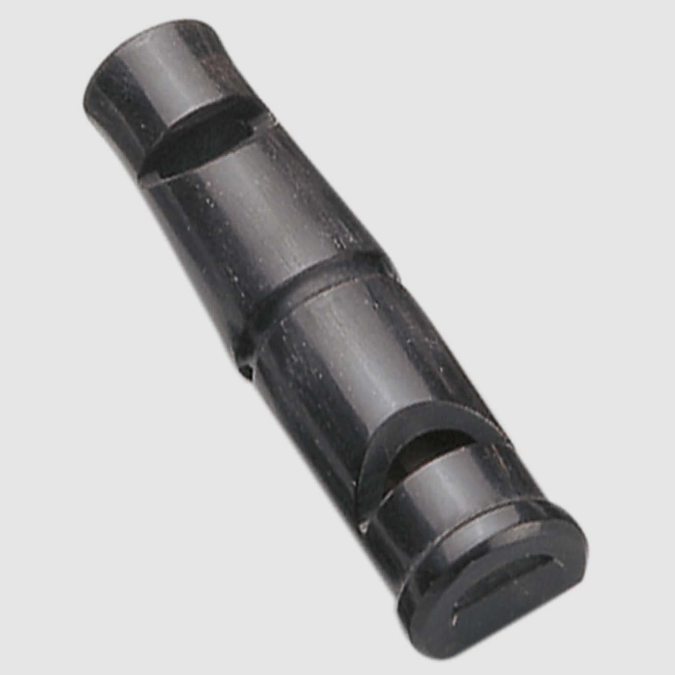 Fischietto doppio AKAH Triller-Pfiff 6cm con cordino in pelle
