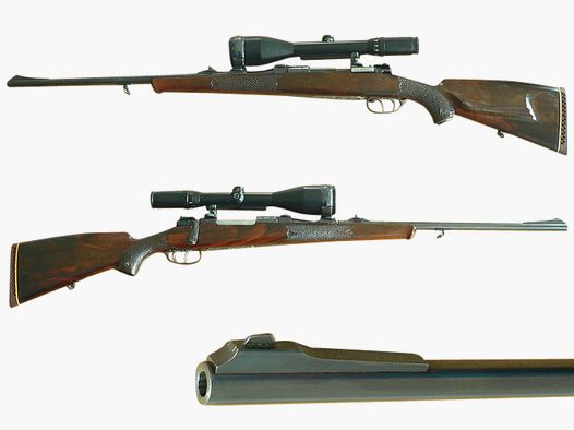 Fucile da ripetizione di lusso 98 Ferlacher, calibro 9,3x62, con ottica