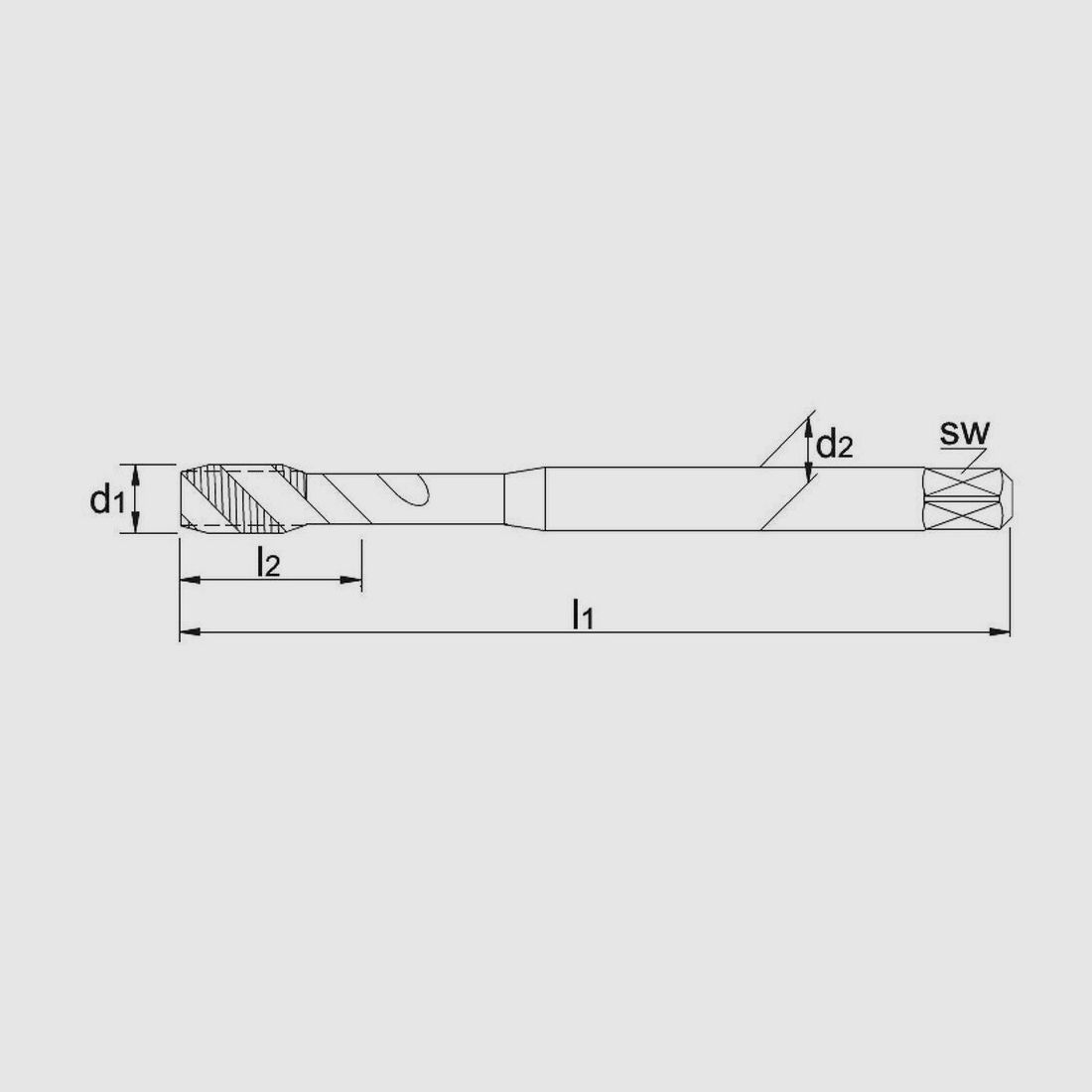 Maschinengewindebohrer 40 HSSE-V – Maschinengewindebohrer 40° HSSE-V M5 x 0.8, Bild 2 von 2