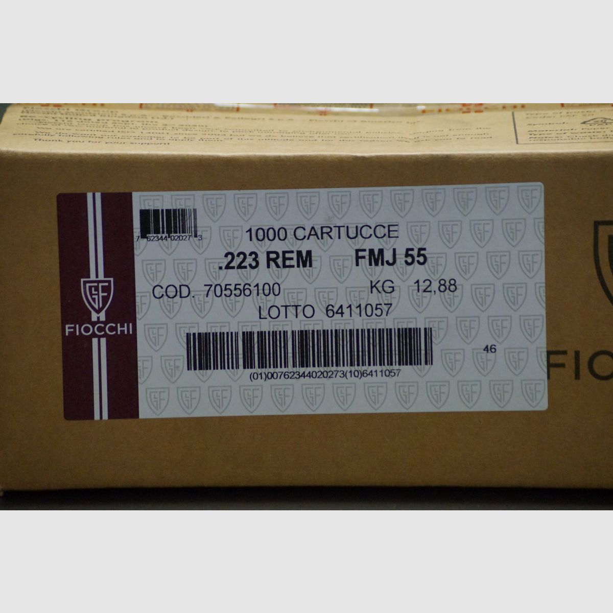 Fiocchi .223 Rem FMJ 55gr., Bild 1 von 2