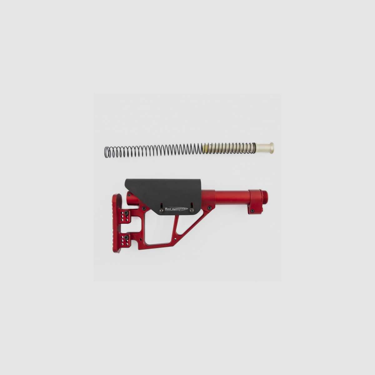 TONI SYSTEM CR11AR15 Verstellbare Schulterstütze 11" für AR15, Farbe: Rot