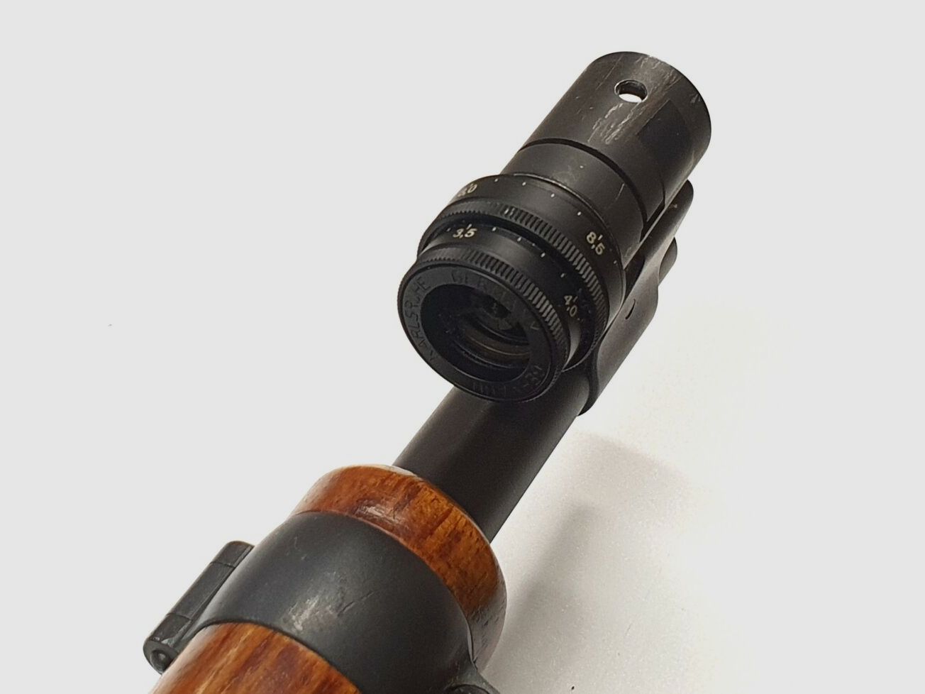 Unbekannt, Gehmann verstellbarer Korntunnel mit Kornmutter von Gehmann Karlsruhe für K31 Karabiner 31 W&F Diopter