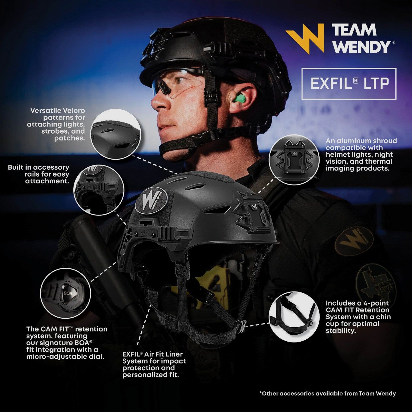 Team Wendy Helm Modell EXFIL LTP - Black, Bild 6 von 9