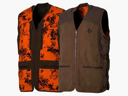 Somlys gilet réversible – camouflage orange/marron