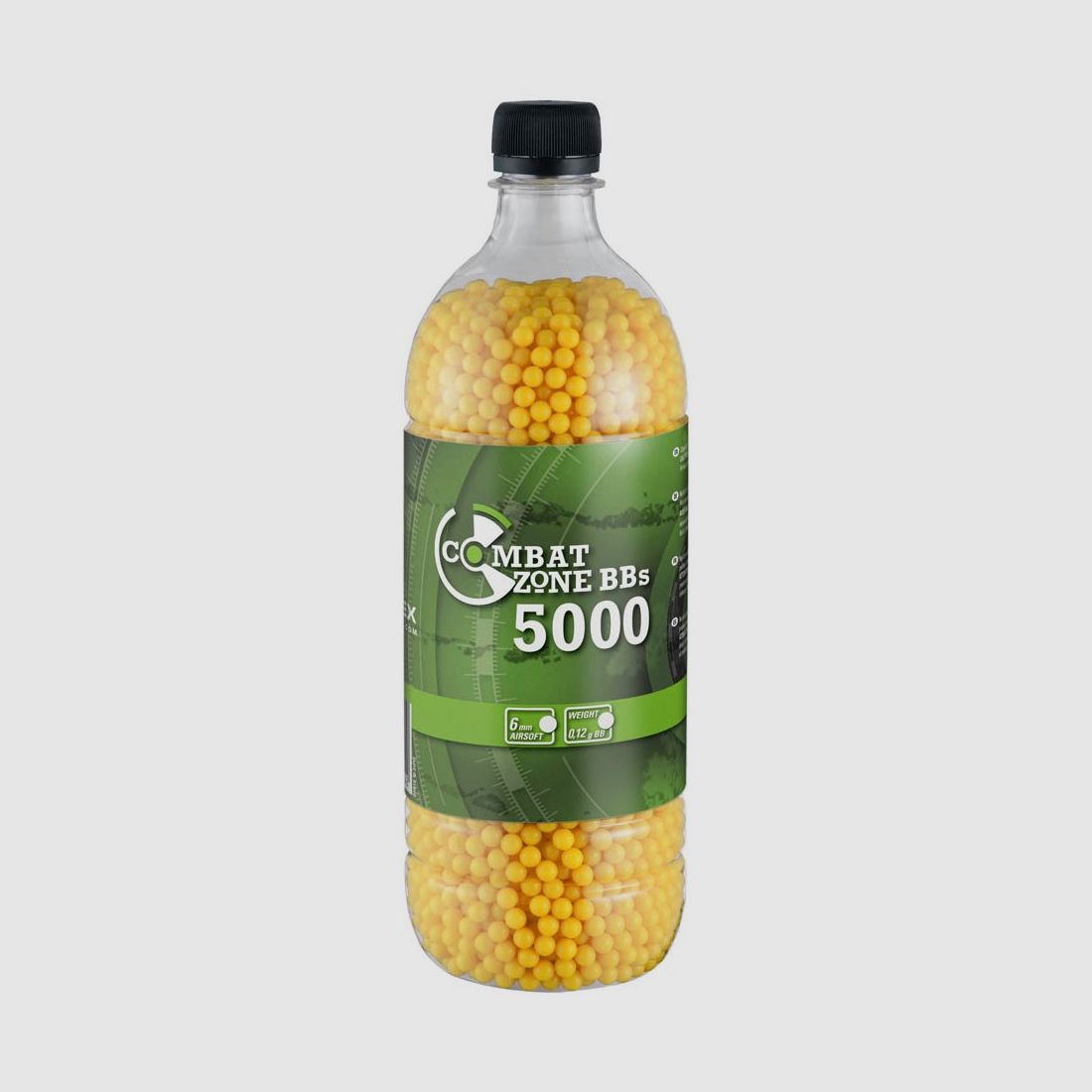 Combat Zone Basic BBs 6 mm, 0,12 g, gelb, 5.000 St., Flasche