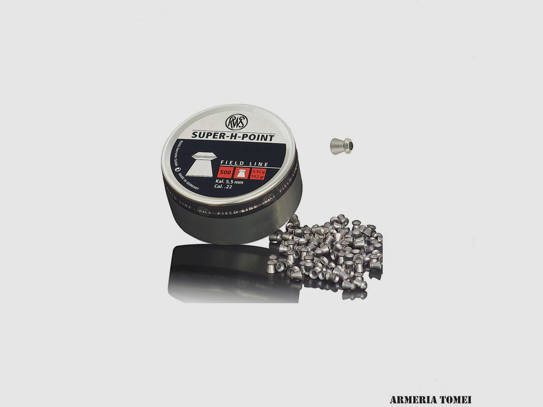 RWS – SUPER – H – POINT – FIELD LINE CAL 5,5 MM / .22 – 0,92 G / 14,2 GR OPAKOWANIE 500 SZT.