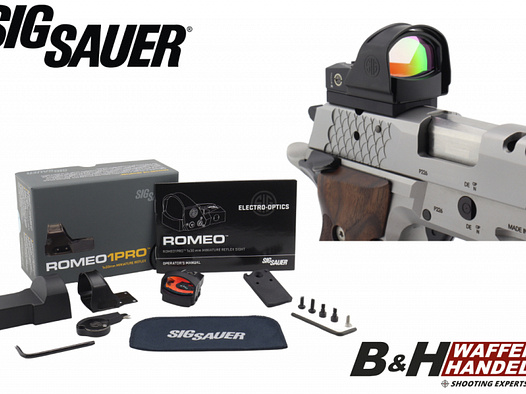 Neu: Sig Sauer ROMEO 1 PRO Rotpunktvisier mit X-Series Adapter | Optical Ready | P226 P220 X5 X6