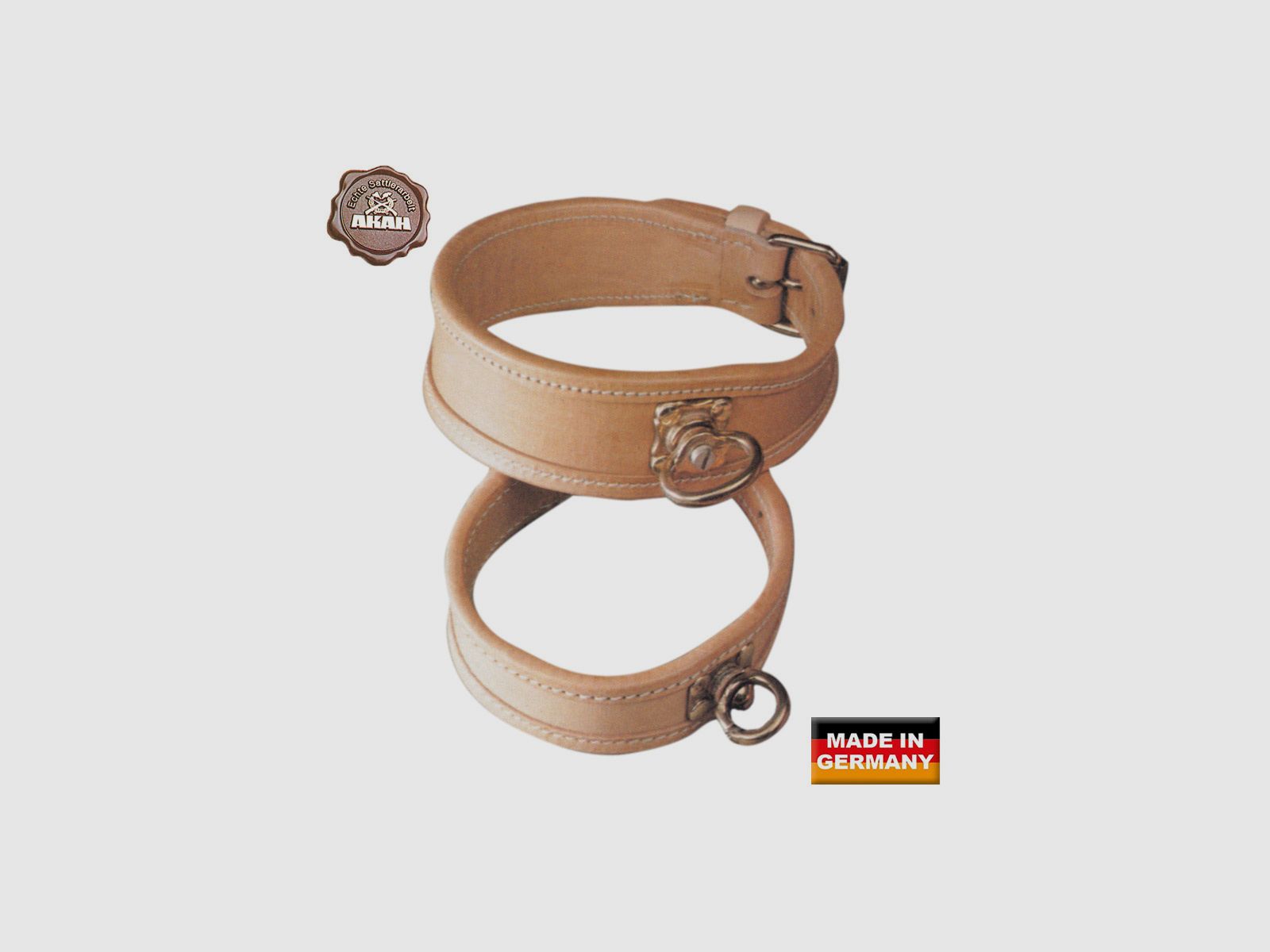 AKAH Schweißhalsung aus Fahlleder