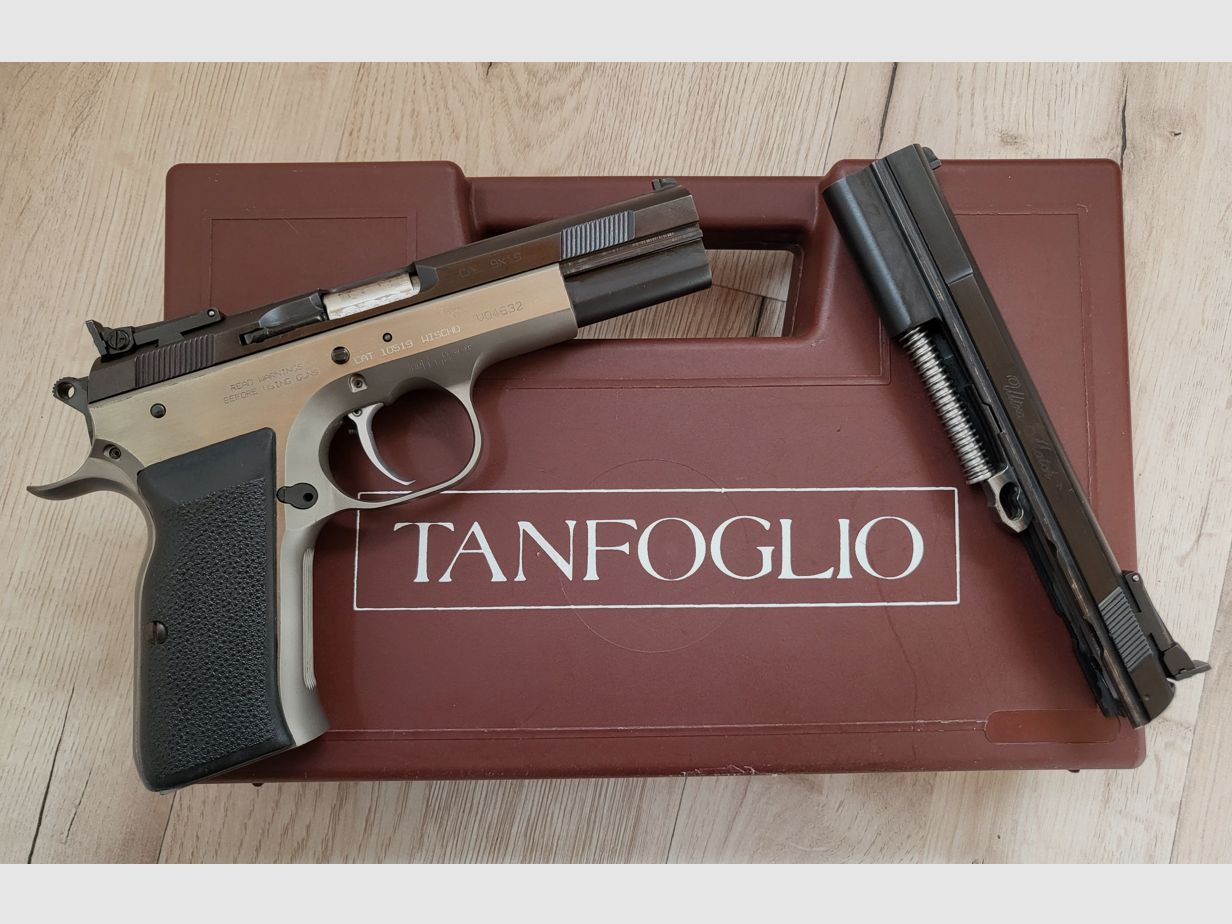 Tanfoglio Ultra Match in calibro 45 ACP con sistema di cambio 9x19 5 pollici