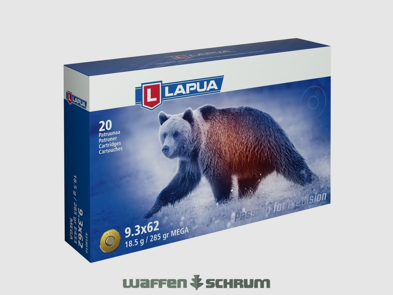 Lapua Naturalis 16,2g - 250gr. 9,3x62
