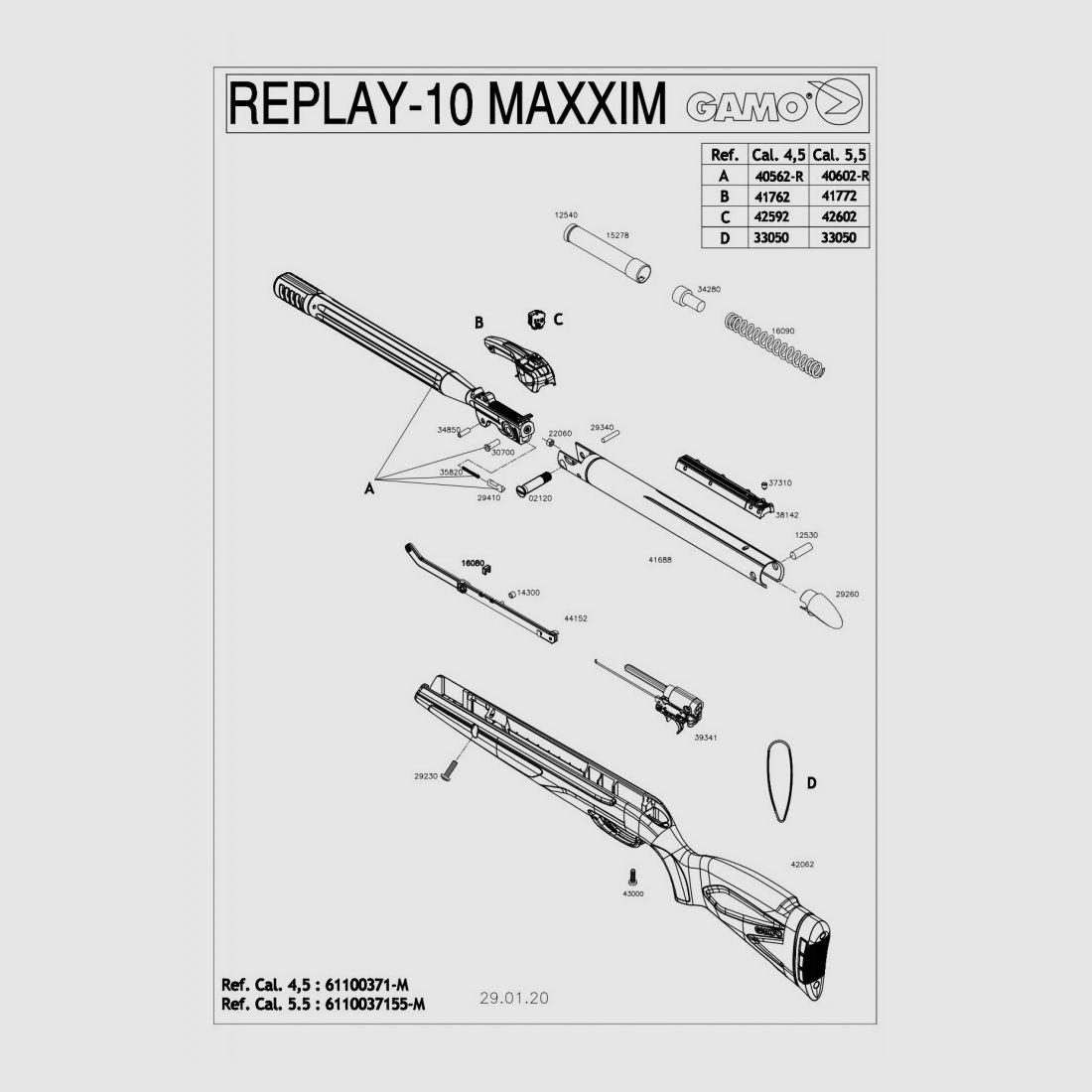 41762 - Ladegruppe GAMO Replay 10 Maxxim 19.9J 4.5 mm, Bild 1 von 5