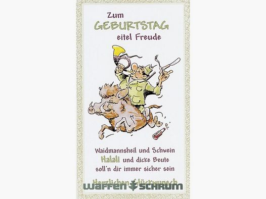 Tarjeta de cumpleaños de Fritzmann caza