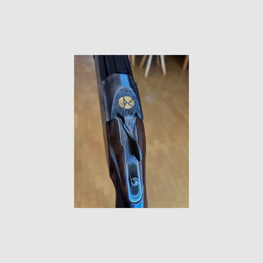 Krieghoff K80 Sporting Custom Shop ręcznie grawerowane, bez lasera, złote inkrustacje, stan idealny, kaliber 12/76