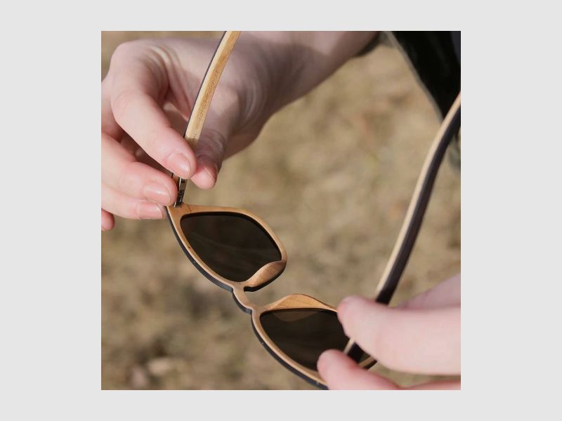 Sunglasses Forest View made of Ebony