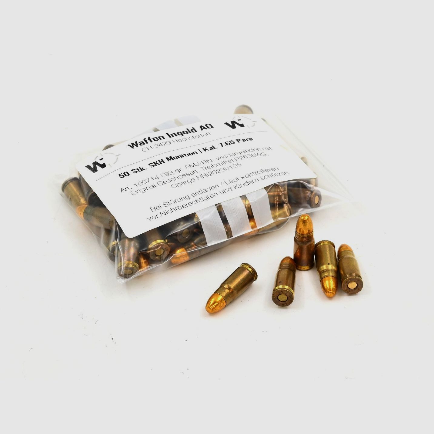 SKH, 7.65 Para, FMJ-RN, 93 gr., 50 pcs.