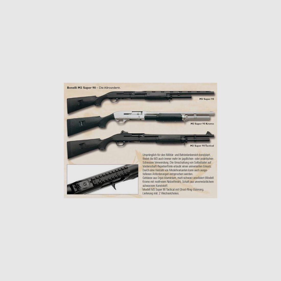 BENELLI Selbstladeflinte &gt;60cm Mod. M3 Super 90 Kromo Jagd 12/76  LL 66cm  IC