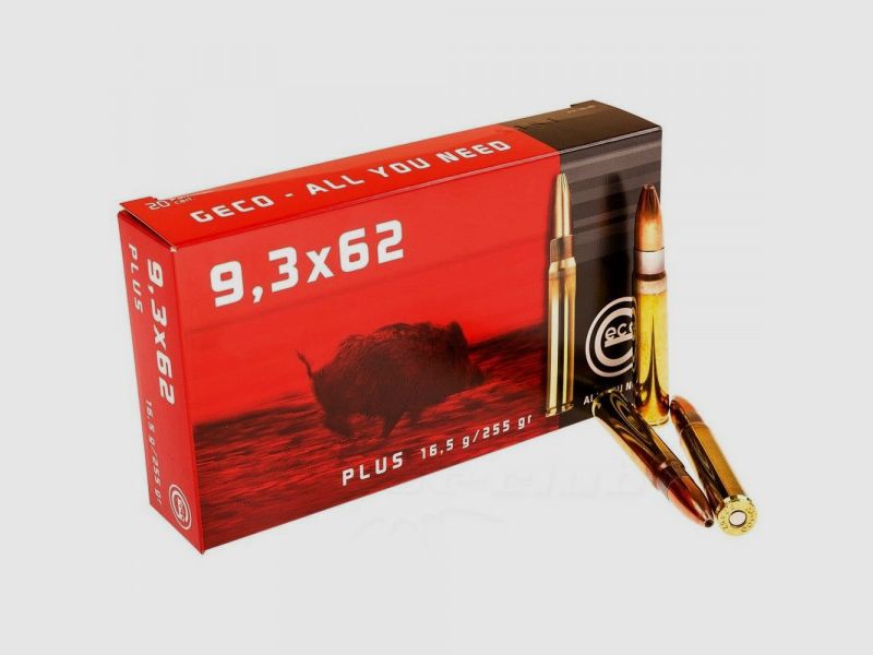 GECO PLUS 9.3x62 MM - 255 GRS. - 20 ROUNDS