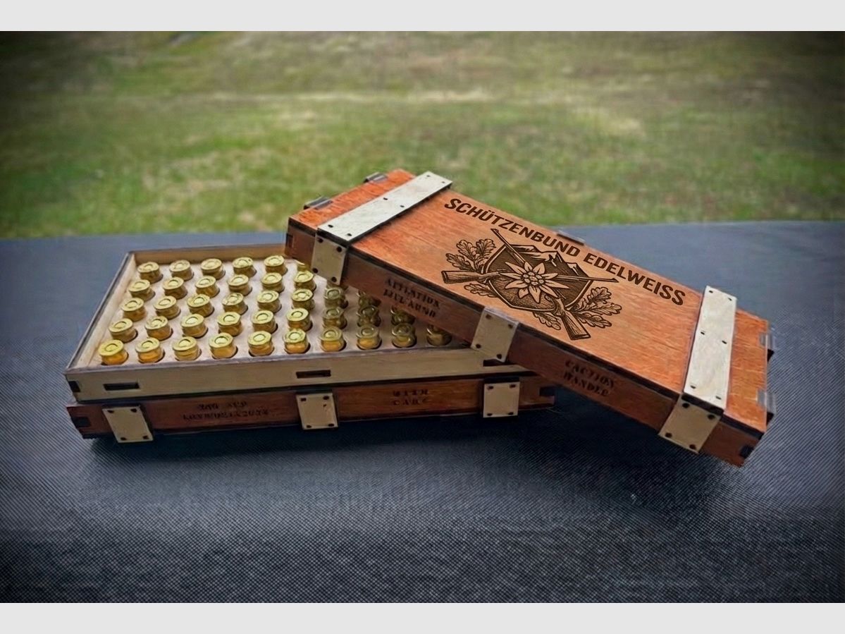 High-quality wooden ammunition box