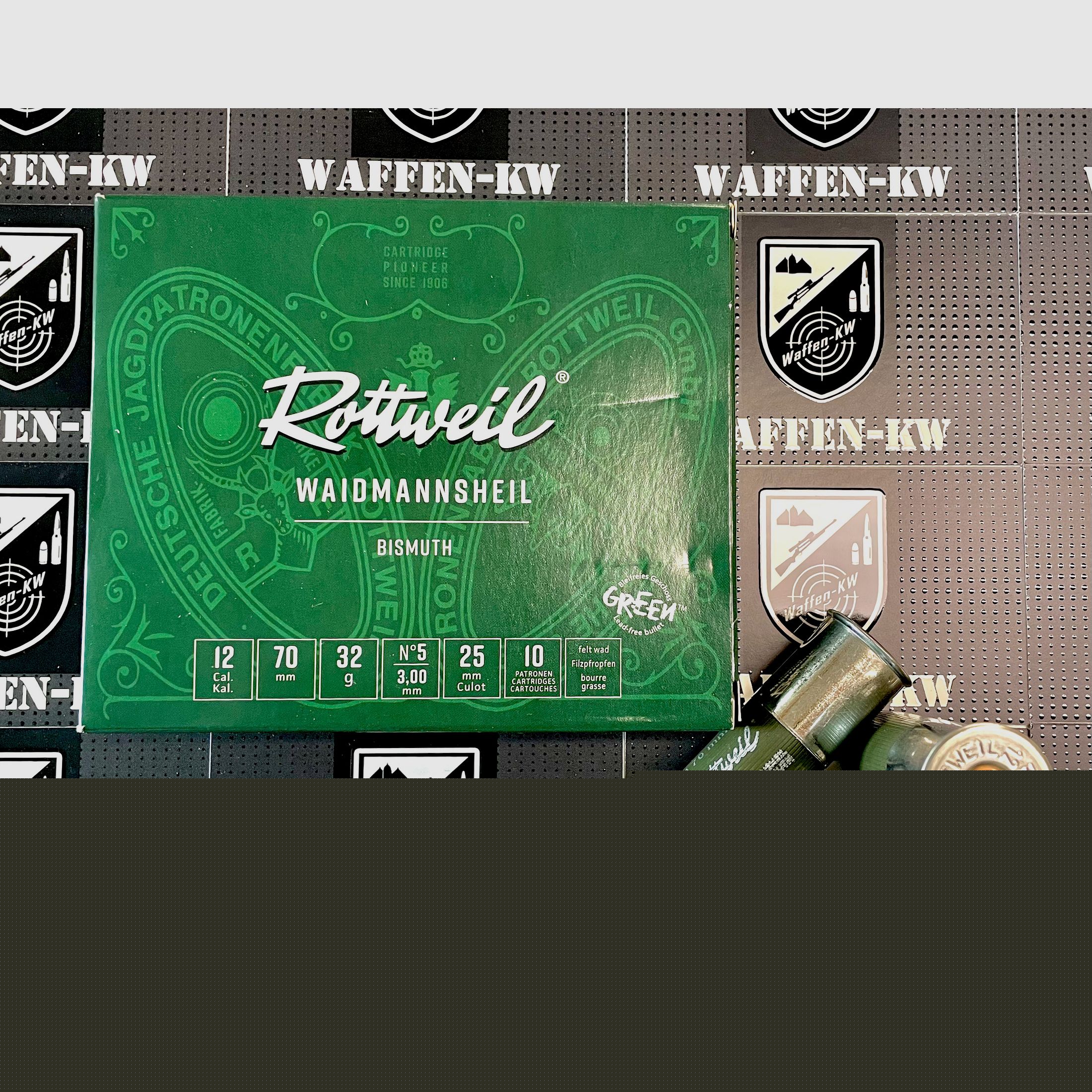 Rottweil 2431624 Waidmannsheil Bismuth 12/70 32g 3,00mm 10szt