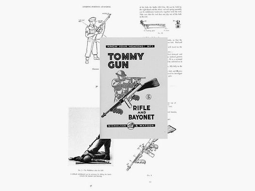 Englische Ausbildungsvorschrift Tommy Gun, P14, Bajonett-Fechten