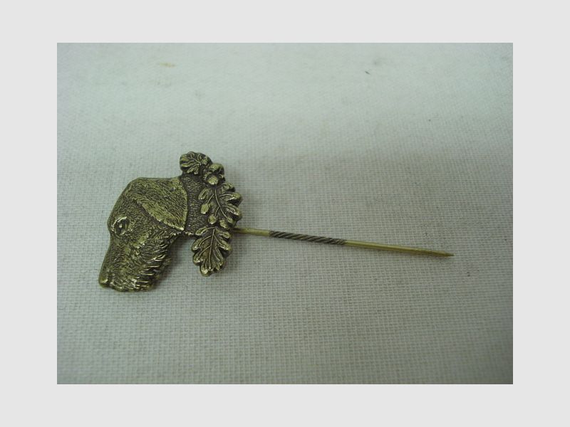 Anstecknadel Dt. Drahthaar - bronzefarbig, langer Nadel