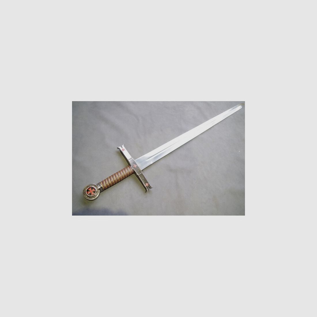 SALE Einhänder Schwert der Templer mit Wandplatte ca 99 cm 420 er Stahl