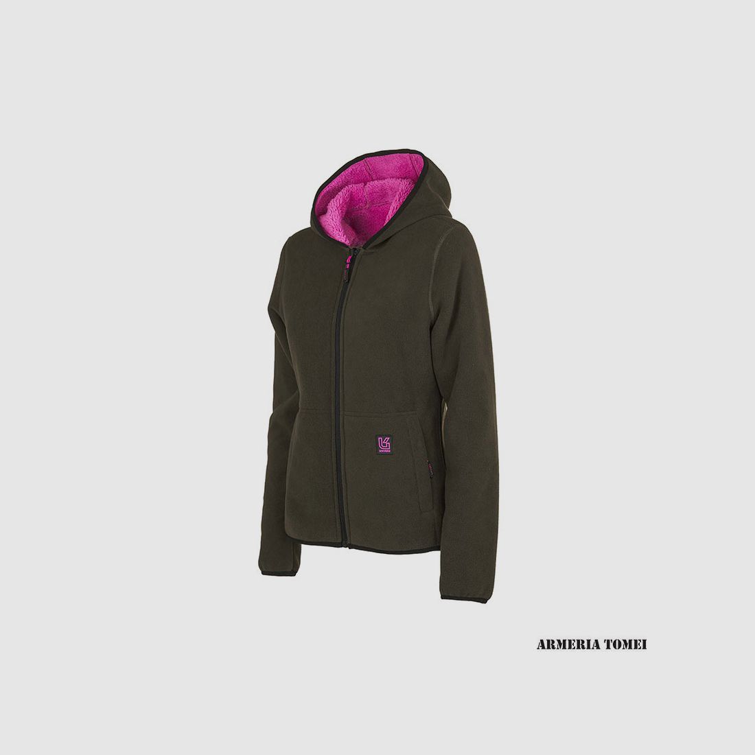 UNIVERS – WOMEN – REVERSIBLE FLEECE JACKET DARK GREEN, image 3 of 6