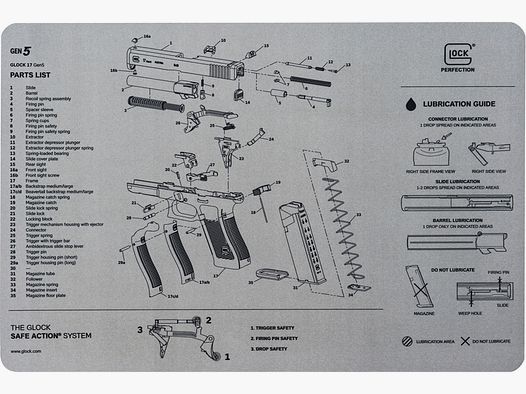 Glock – tapis de démontage / Mod. Gen5 / gris