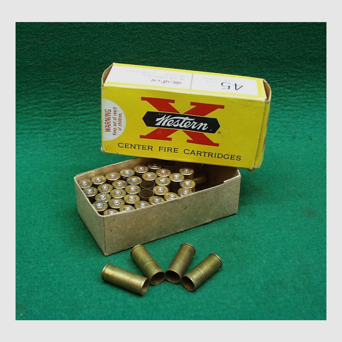 Winchester hulzen .45 Colt, gebruikt