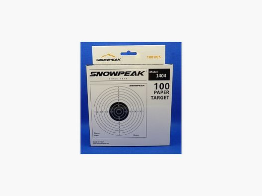 Pack of 100 paper targets Snowpeak 14x14cm