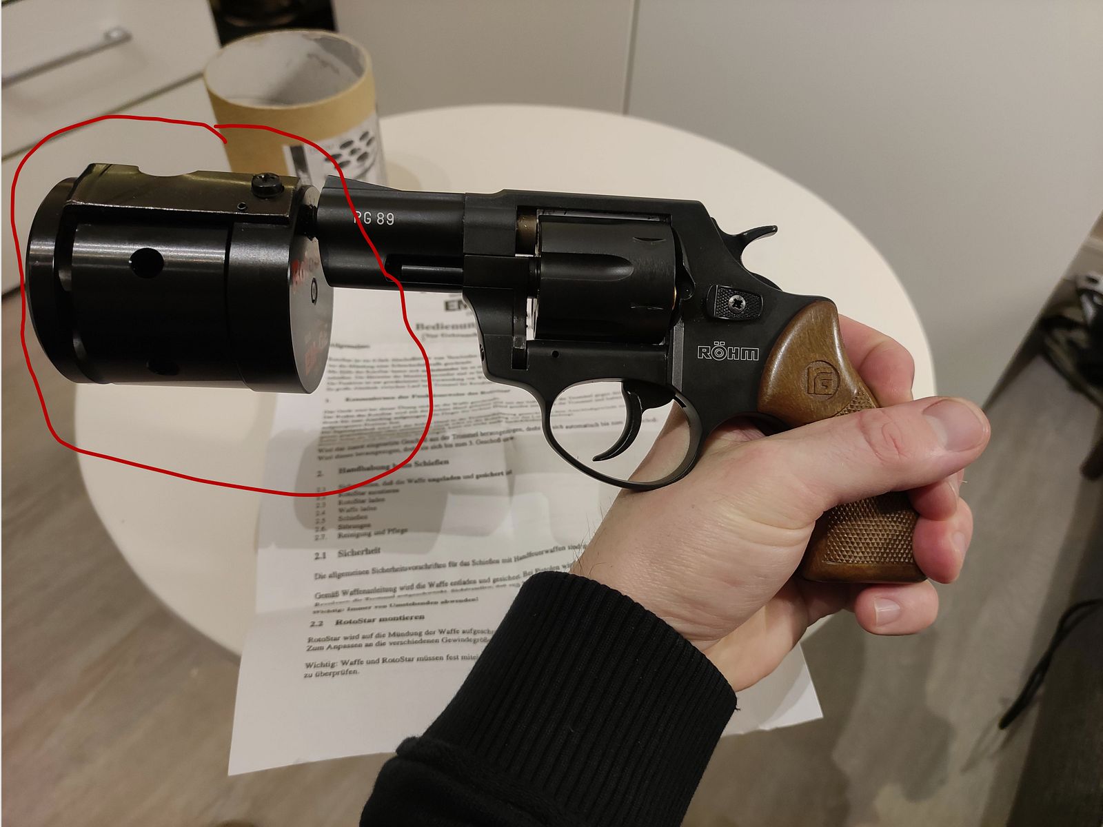 Seltenheit RotoStar von EM-GE (gefertigt in Deutschland), Abschusstrommel Feuerwerk Kaliber 15mm