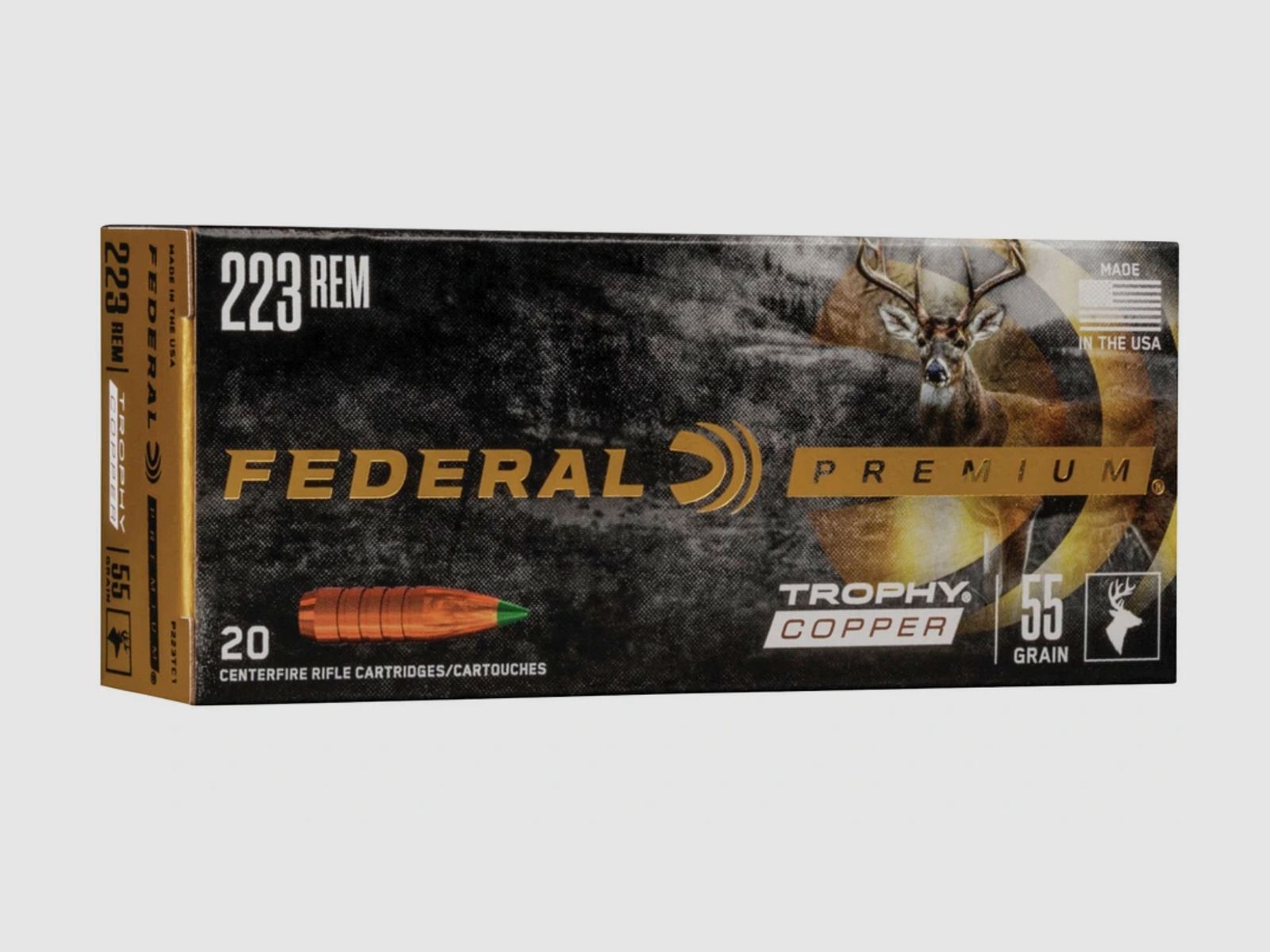 Federal Premium .223 Rem. Trophy Copper bleifrei 3,6g / 55grs. 20 Stück