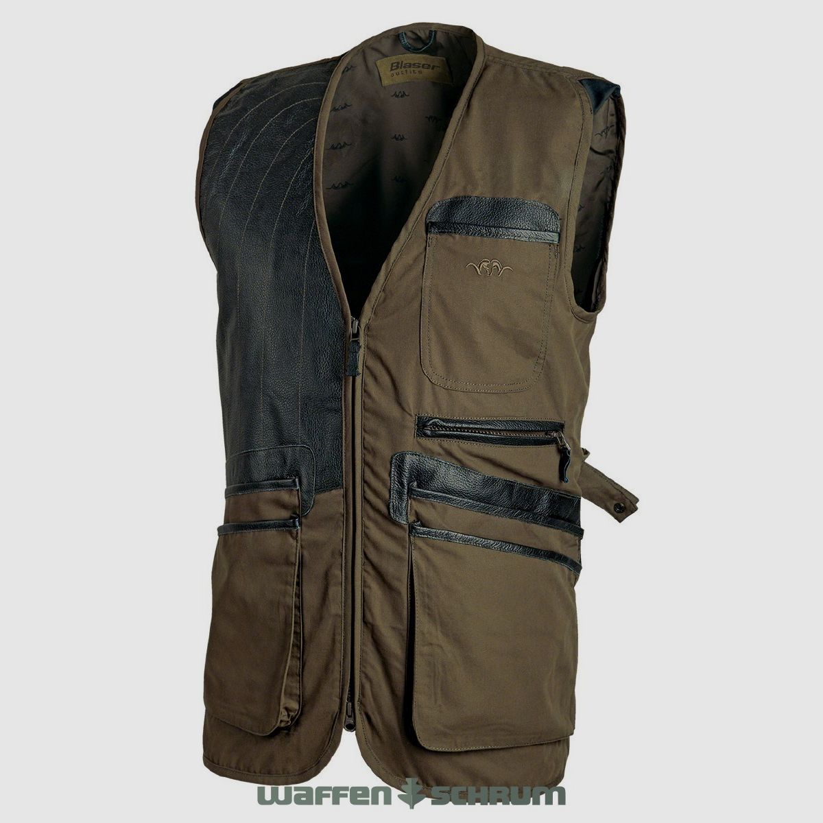Chaleco de tiro Blaser para todo el año derecho marrón oliva