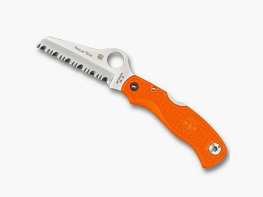 Navaja Spyderco Rescue 79mm Naranja Serrado Acero