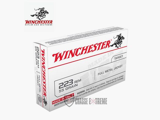 20 cartridges WINCHESTER cal 223 Rem 55gr FMJ