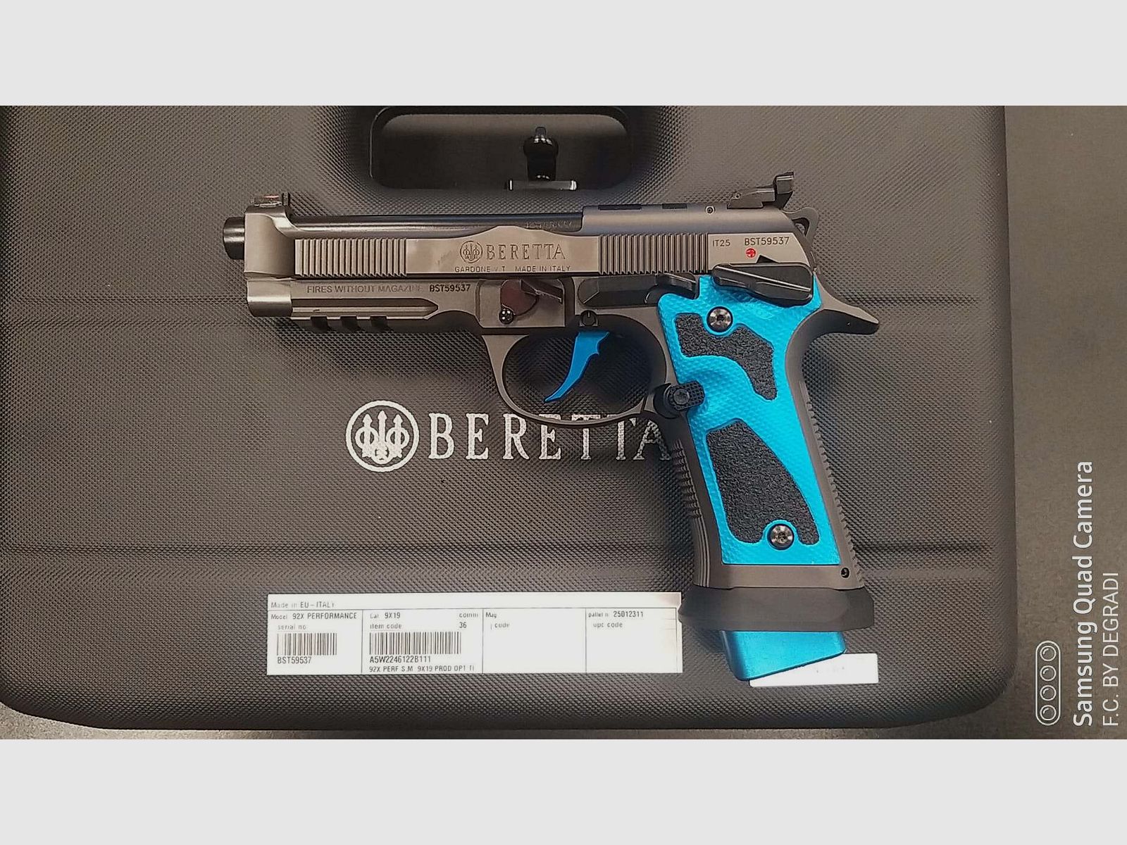 BERETTA 92 X DARK SERIES BLUE FULL OPTONALS CAL. 9X19, immagine 4 di 4