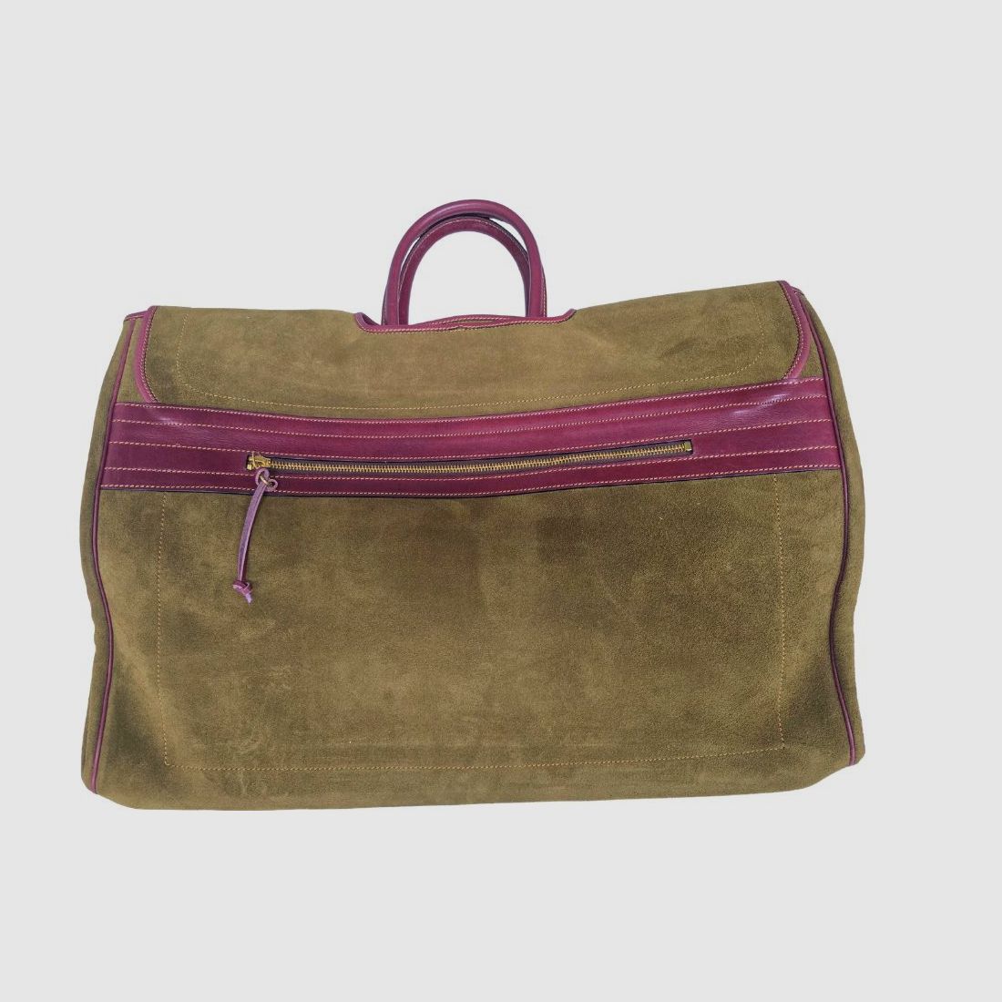 CORZO Wildleder Reisetasche Grün, Bild 3 von 5