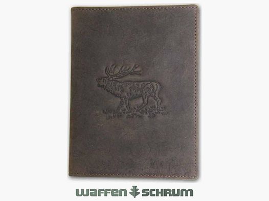 AKAH Jagdscheinetui Leder Hirschmotiv 6 Fächer