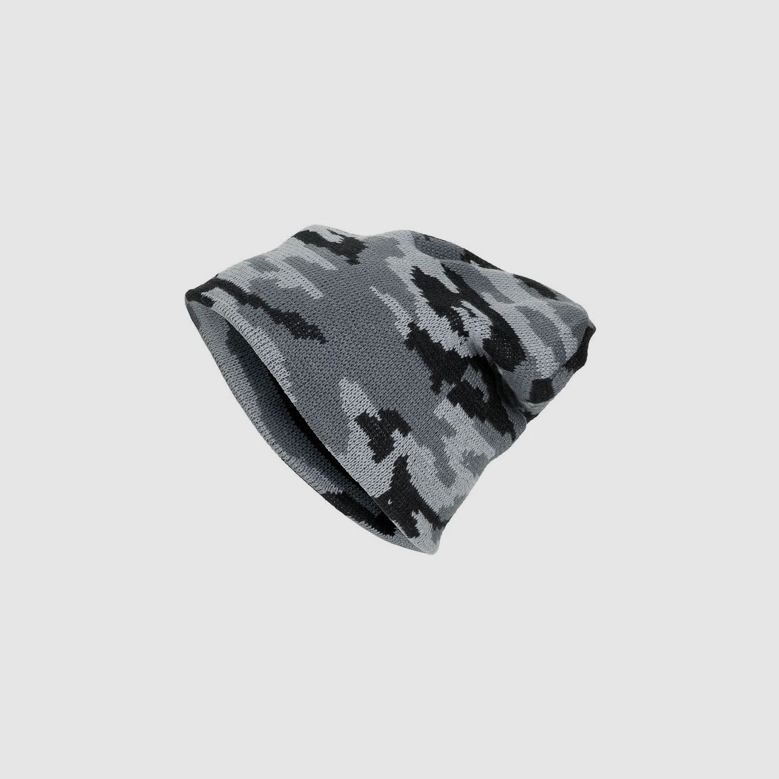 Strickmütze "Beanie" Tarn (Schwarz-Weiß-Grau) - Unigröße - fein gestrickt