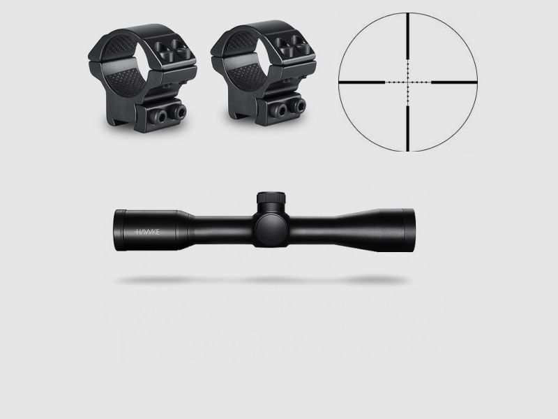 Hawke FastMount cannocchiale da puntamento 3-12×50 Mil Dot AO IR per carabina ad aria compressa